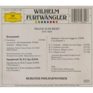 SCHUBERT - Furtwängler - Symphonie n°9 en do majeur D.944 'Grande'